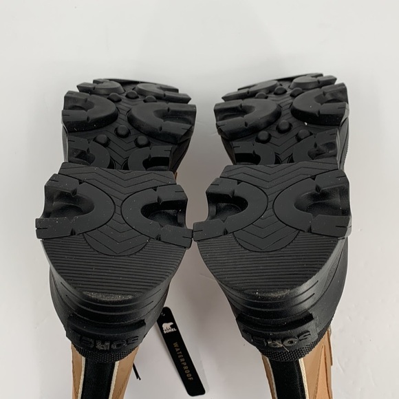 Sorel Brex lace boots Tawny Buff leather waterproof chunky platform shoe new 10 - Picture 6 of 6